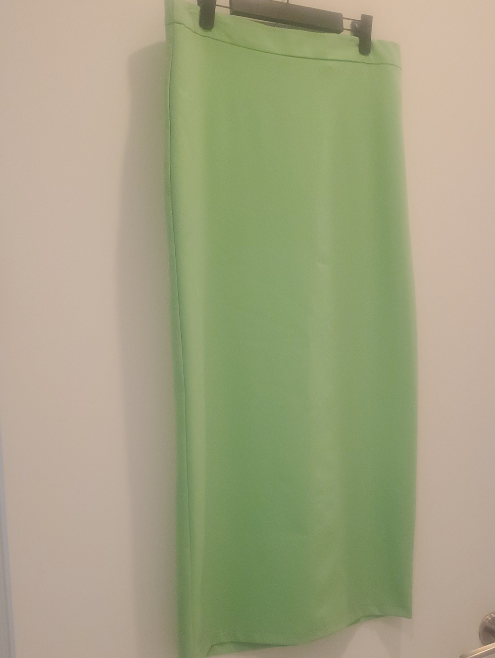 Green Satin Maxi Skirt